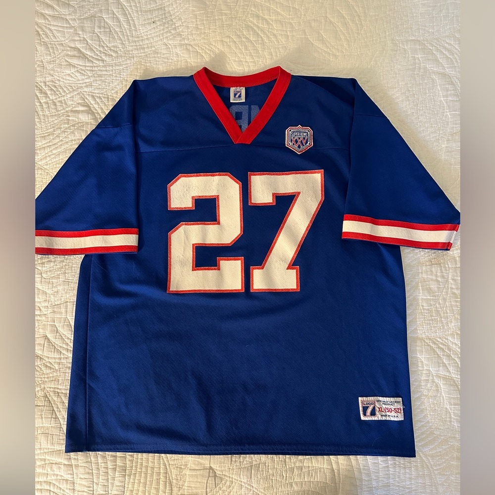 New York Giants LOGO 7 Rodney Hampton #27 Jersey